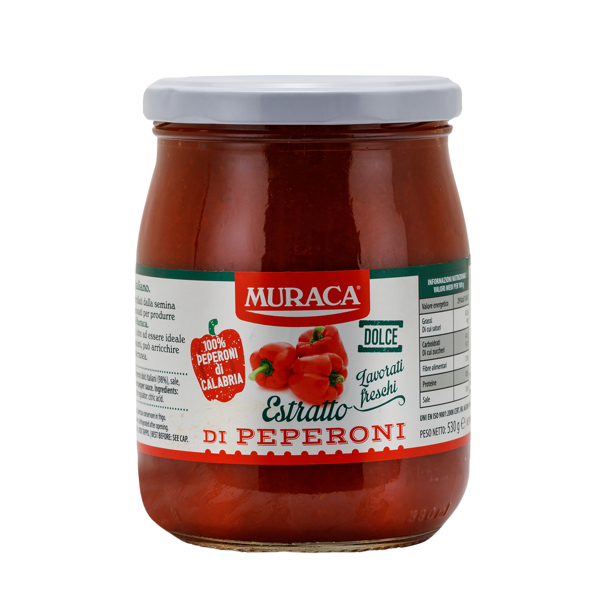 Muraca Muraca 100% Calabrian Sweet Chili Pepper Paste Sauce, 35 oz | 1000g ...