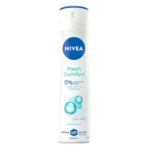 Nivea Fresh Comfort deodorant spray on a white background