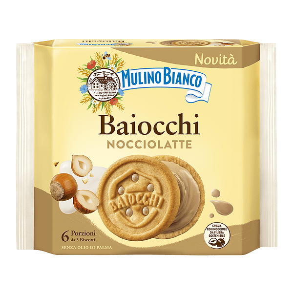 Mulino Bianco Hazelnut Baiocchi, 5-Pack, 195g | 6.88 oz
