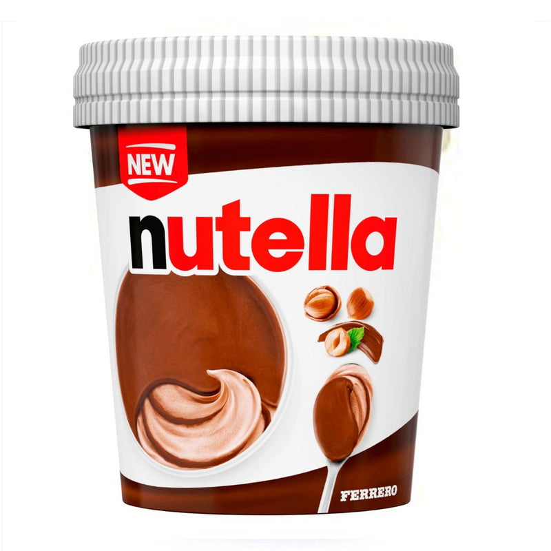 Nutella container with Ferrero logo on a white background