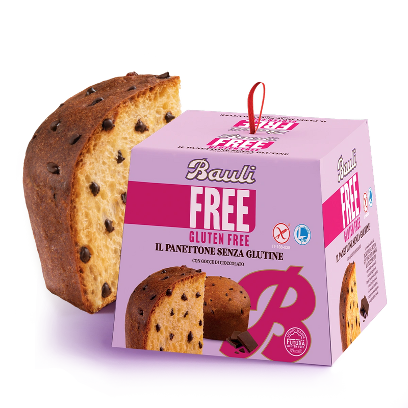 Bauli Gluten Free & Lactose Free Panettone with Chocolate Chips, 14.11 oz | 400g