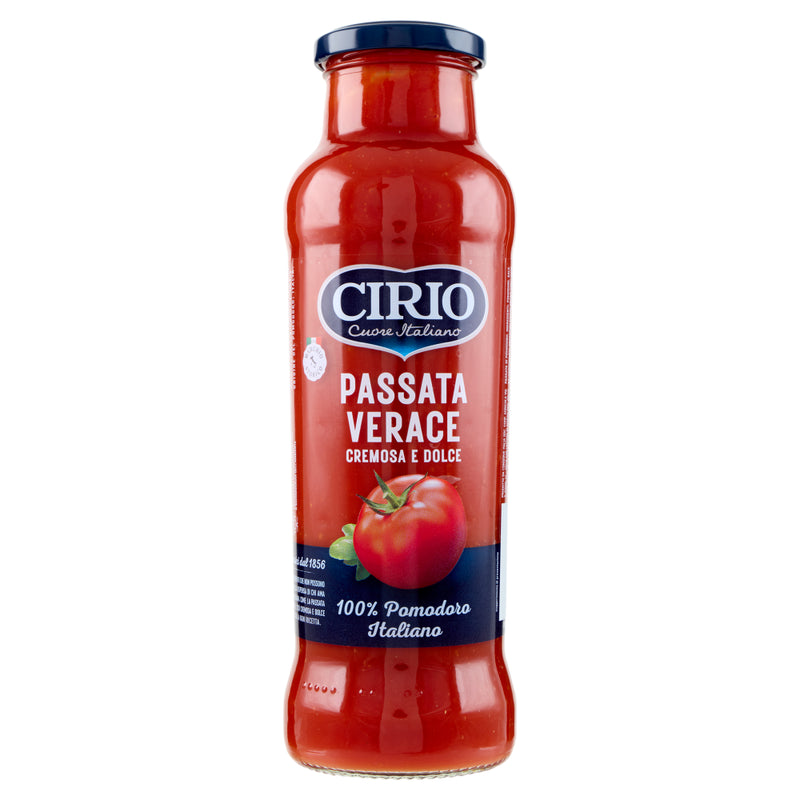 Cirio Passata Verace Cremosa e Dolce – 100% Italian Tomato Puree, 24 oz (690g)