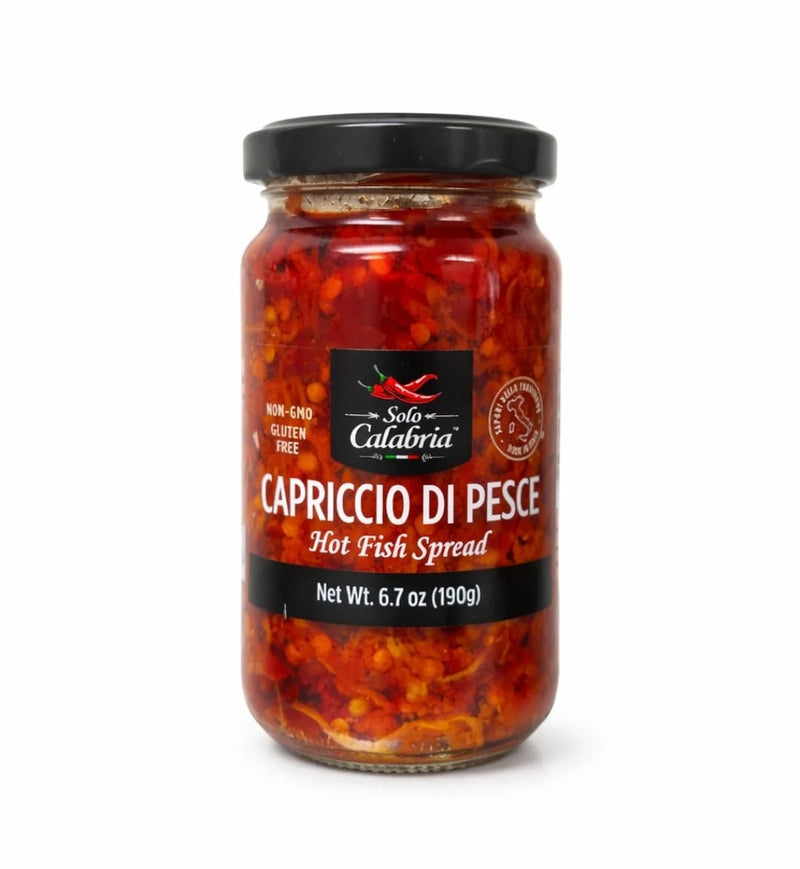 Solo Calabria Capriccio di Pesce “Neonata” – Italian Hot Fish Appetizer, 6.70 oz (190g)