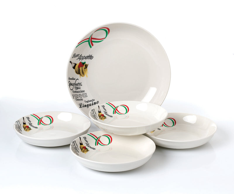 Buon Appetito 5 Piece Porcelain Pasta Set