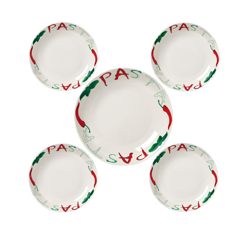 Familia Pasta 5 Piece Porcelain Pasta Set