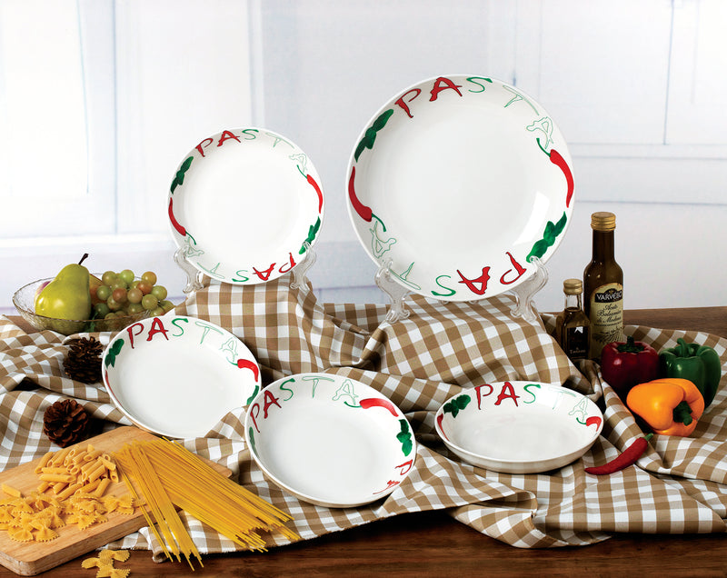 Familia Pasta 5 Piece Porcelain Pasta Set