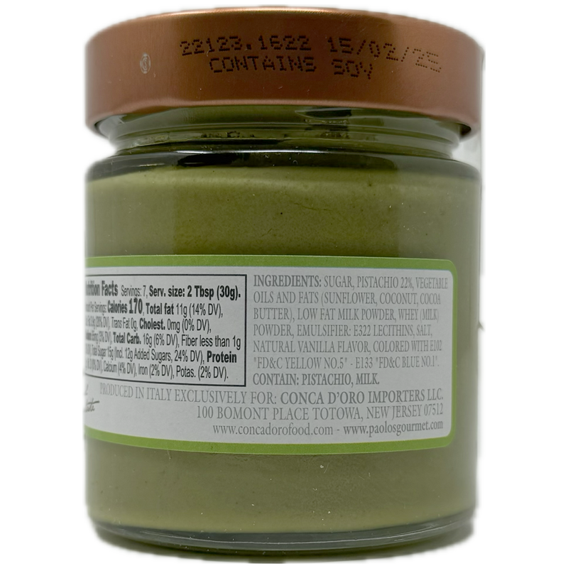 Paolo's Pistachio Cream Spread, 7.4 oz | 210g