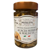 Paolo's Acacia Honey & Walnuts, 100% Pure Italian Honey, 8.8 oz | 250g