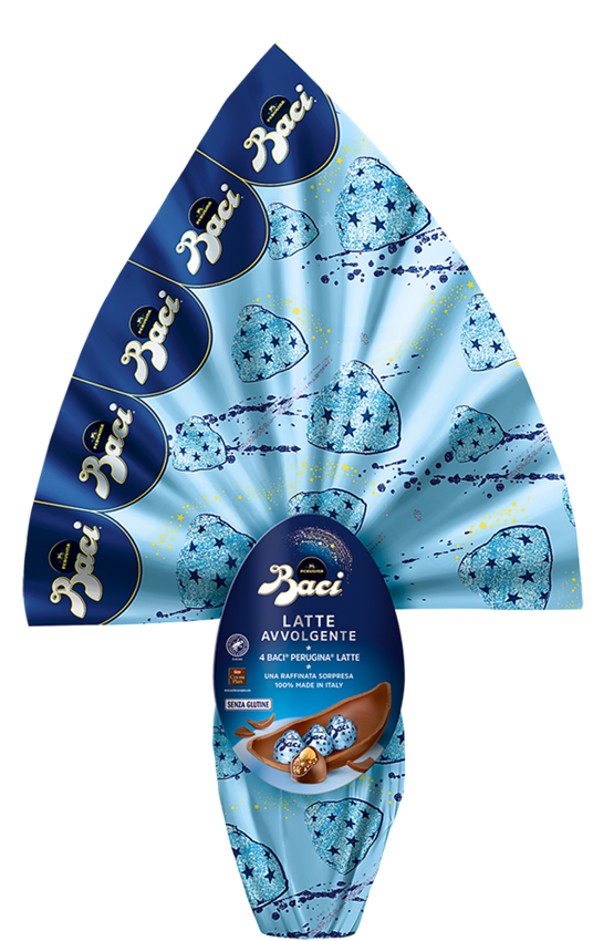 Perugina Baci Milk Chocolate Easter Egg w/ 3 Baci, 9.38 oz