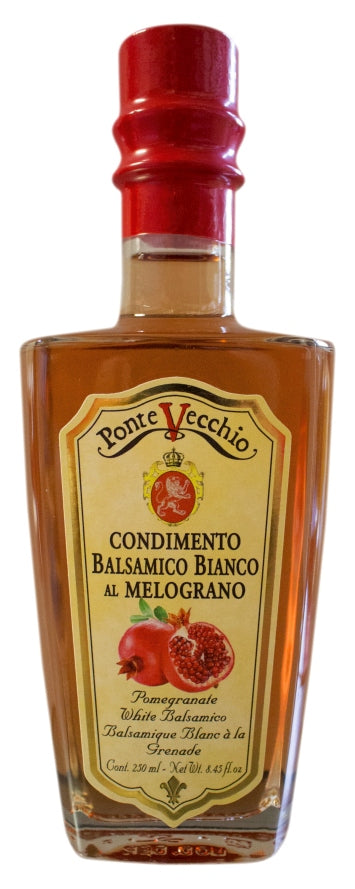 Ponte Vecchio Balsamico Bianco, White Balsamic Flavored Pomegranate, 8.45 fl oz | 250ml