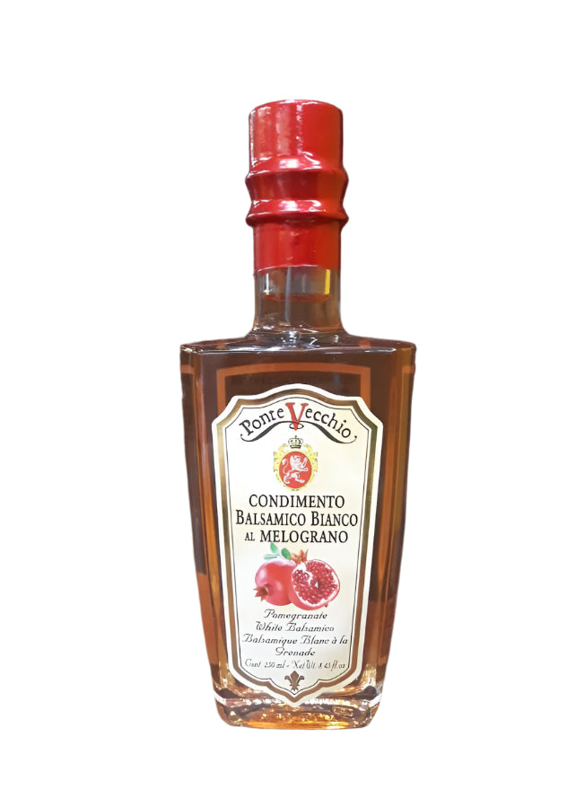 Ponte Vecchio Balsamico Bianco, White Balsamic Flavored Pomegranate, 8.45 fl oz | 250ml