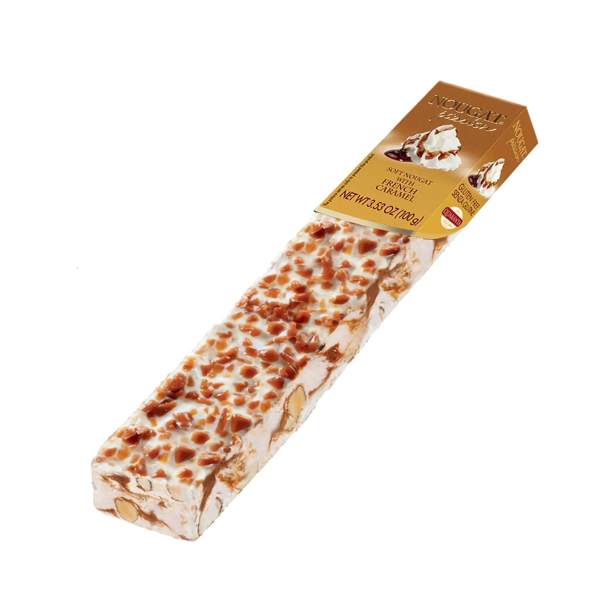 Quaranta Soft Nougat w/ Salted Caramel, Torrone Stick, 3.5 oz | 100g ...