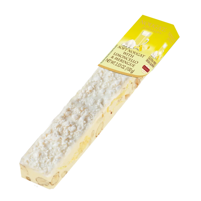 Quaranta Soft Nougat w/ Limoncello Liqueur Creme, Torrone Stick, 3.5 oz | 100g