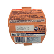 Back of a food container with text and labels on a white background