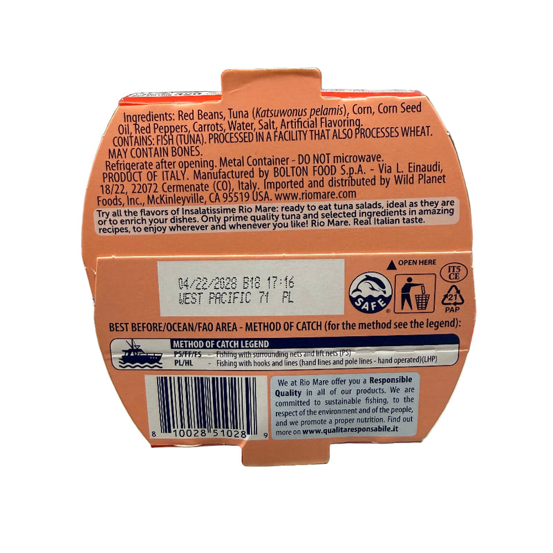 Back of a food container with text and labels on a white background