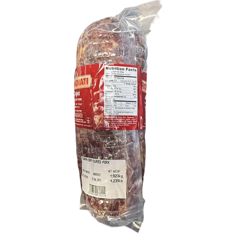 Rovagnati Coppa, Dry-Cured Pork, Product of Italy, 4 lb AVG