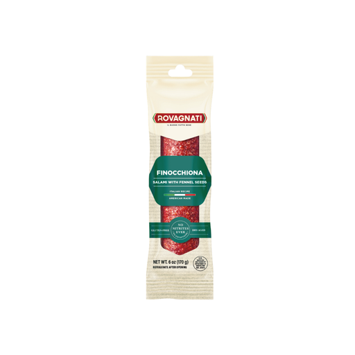 Rovagnati Finocchiona salami packaging on a white background
