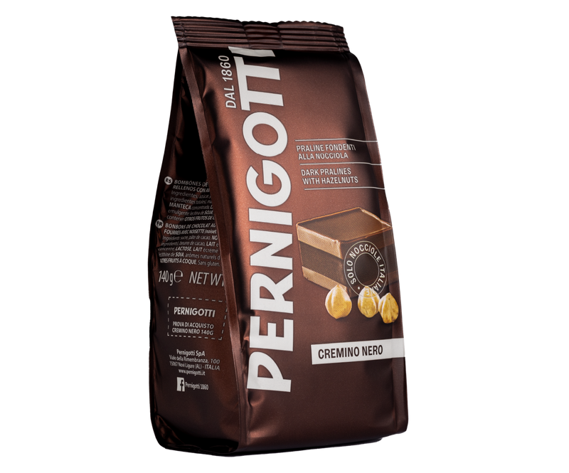 Pernigotti Cremino Nero Dark Chocolate Hazelnut Pralines, 140g