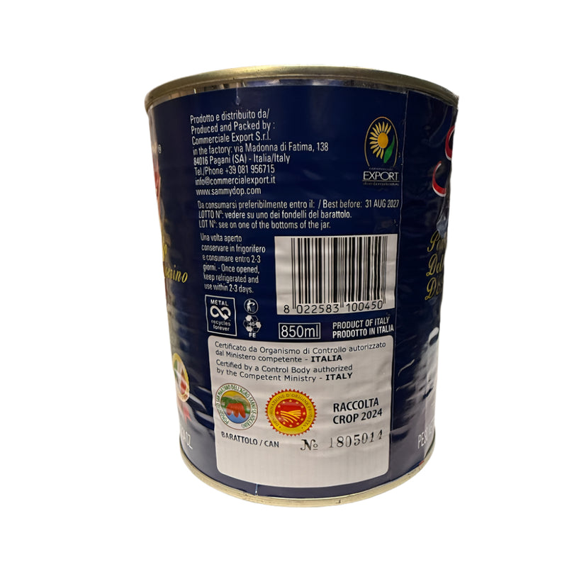 Sammy D.O.P San Marzano Tomatoes, 28 oz | 800g