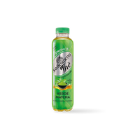 A bottle of Sandenetto Thé Verde Matcha tea, featuring a bright green label with a silver circular logo and a green cap, set against a plain white background.