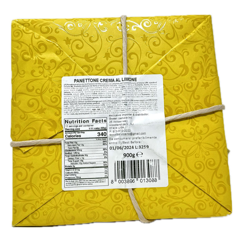 Santangelo Panettone w/ Lemon Cream, 900g