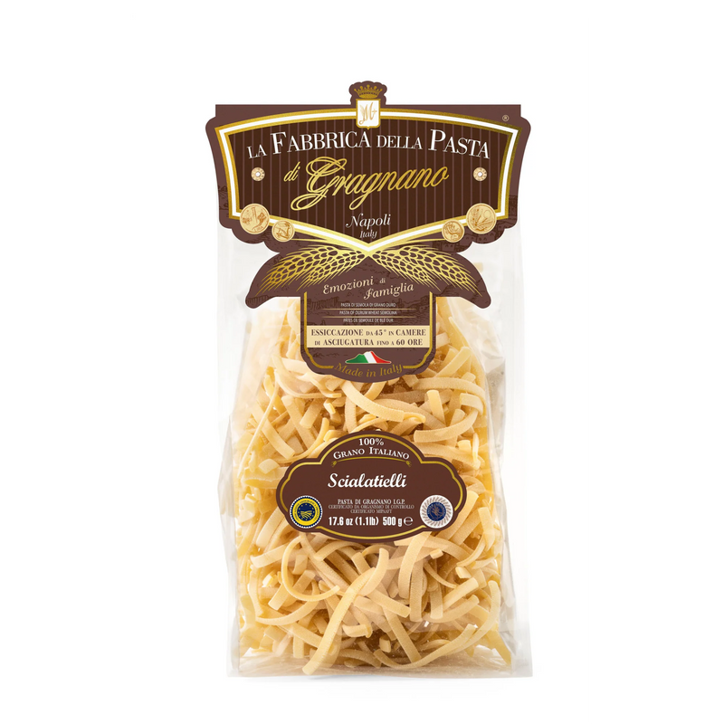 La Fabbrica della Pasta Bronze-Drawn Scialatielli Pasta IGP, 17.6 oz (500g) – Gragnano IGP Artisan Pasta