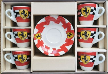 Ferrari Espresso Cups and Saucers set of 6