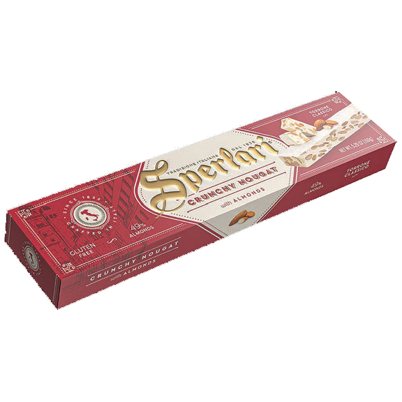 Sperlari Torrone Classico alla Mandola, Hard Nougat w/ Almond, 5.12 oz - 150g