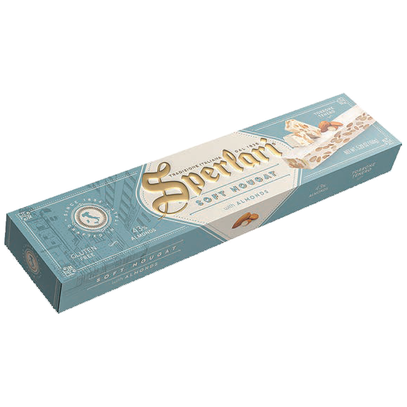 Sperlari Torrone Tenero alla Mandorla, Soft Nougat w/ Almonds, 5.12 oz | 150g