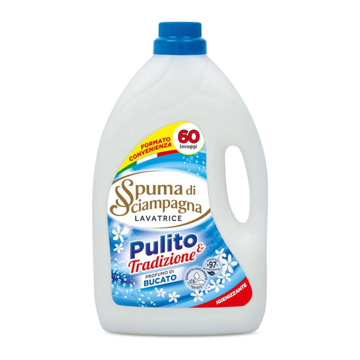 Spuma di Sciampagna laundry detergent bottle on a white background