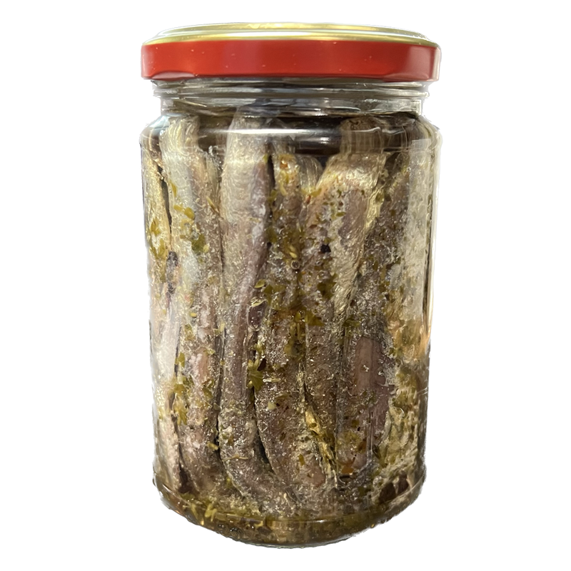 Tutto Conserve Whole Calabrian Anchovies in Oil, 10.58 oz | 300g