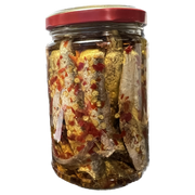 Tutto Conserve Whole Calabrian Spicy Anchovies in Oil, 10.58 oz | 300g