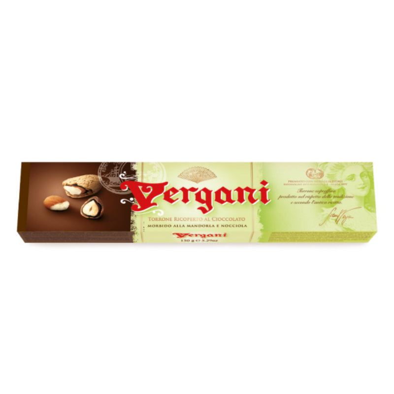 Vergani Soft Chocolate Covered Nougat w/ Almonds , 5.29 oz | 150g