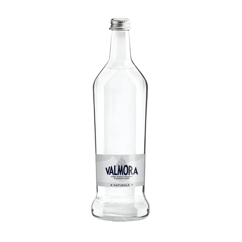 Valmora Italian Spring Water, Low mineral Content, 25.4 Fl Oz | 750 ml Glass