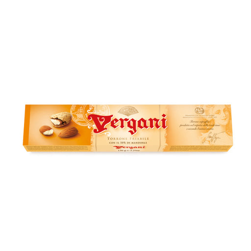 Vergani Hard Nougat w/ Almonds, 5.29 oz | 150g