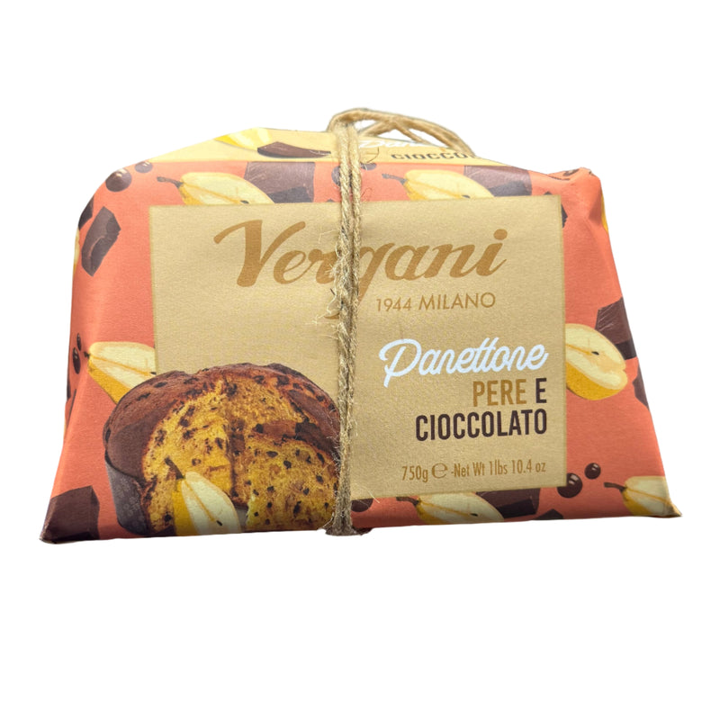 Vergani Panettone Pear & Chocolate, Gift Wrap, 750g