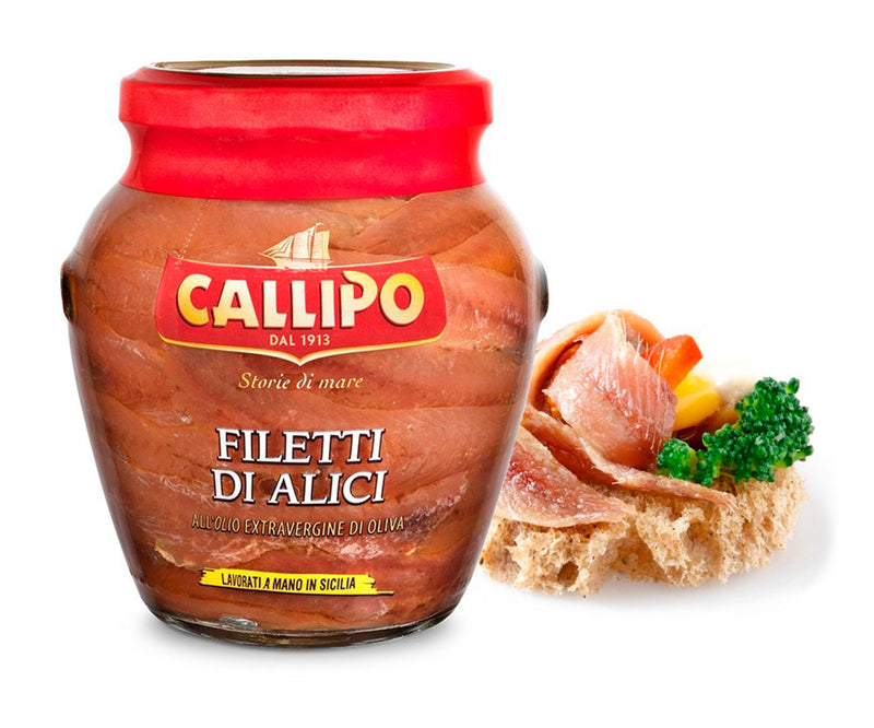 Callipo Fillets of Anchovies in Extra Virgin Olive Oil,