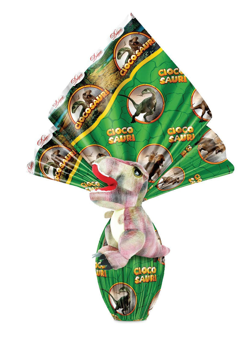 Dolgam Milk Chocolate Egg With Dinosaur Toy, Made in Italy, DINO300, 10.5 oz | 300g