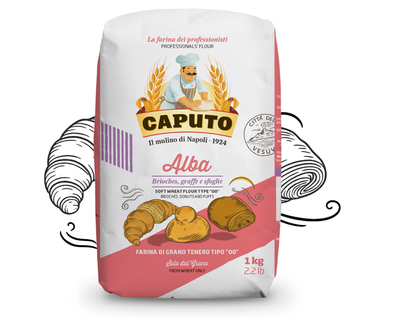 Caputo Alba Type 00 Flour – Italian Soft Wheat Flour for Brioches, Donuts & Pastries, 2.2 lb | 1 kg