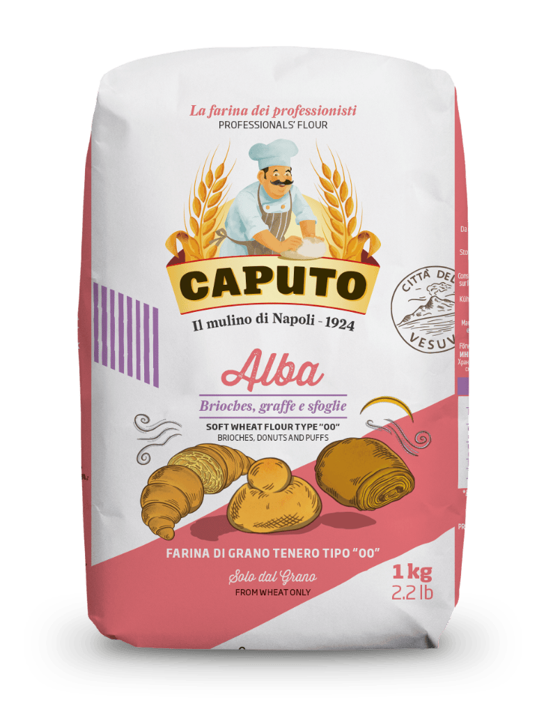 Caputo Alba Type 00 Flour – Italian Soft Wheat Flour for Brioches, Donuts & Pastries, 2.2 lb | 1 kg