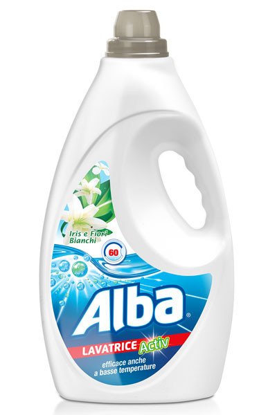 Alba Washing Machine Detergent, Lavatrice Iris e Fiori Bianchi, 60 Washes, 3L