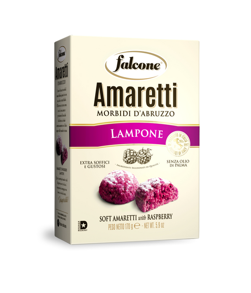 Falcone Soft Amaretti With Raspberry, 5.9 oz | 170g