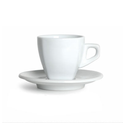 Nuova Point - Asti Cappuccino Cups and Saucers, White, Set of 6