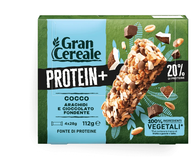 Gran Cereale Coconut, Peanuts & Dark Chocolate Snack Bars – 4 Pack – 3.95 oz (112g)
