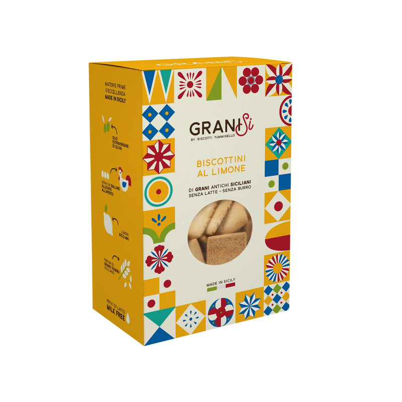 Tumminello Granisi Biscottini al Limon, Lemon Biscuits - No Milk, 7.40 oz