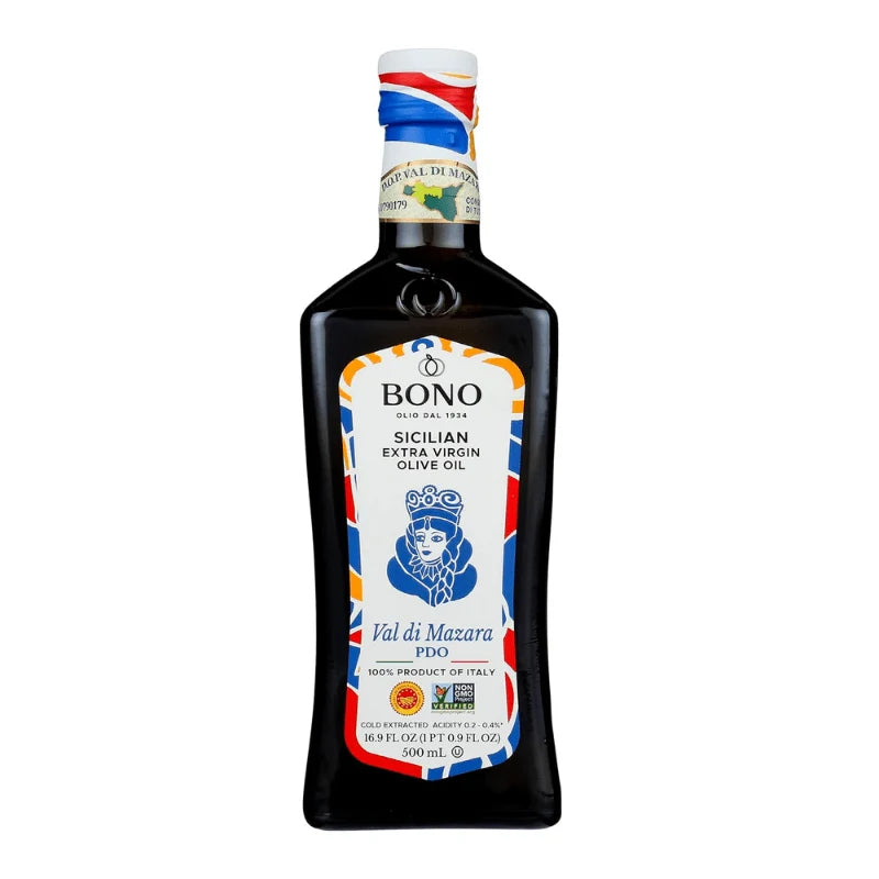 Bono Sicilian Certified PDO Val Di Mazara Extra Virgin Olive Oil 100% Italian, 16.9 oz