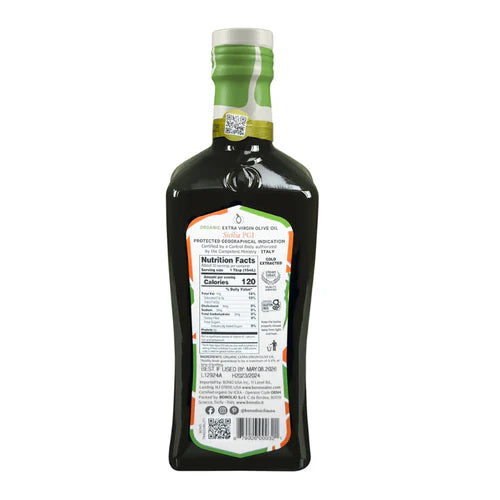 Bono Sicilia PGI Organic Extra Virgin Olive Oil – 100% Italian, 16.9 oz