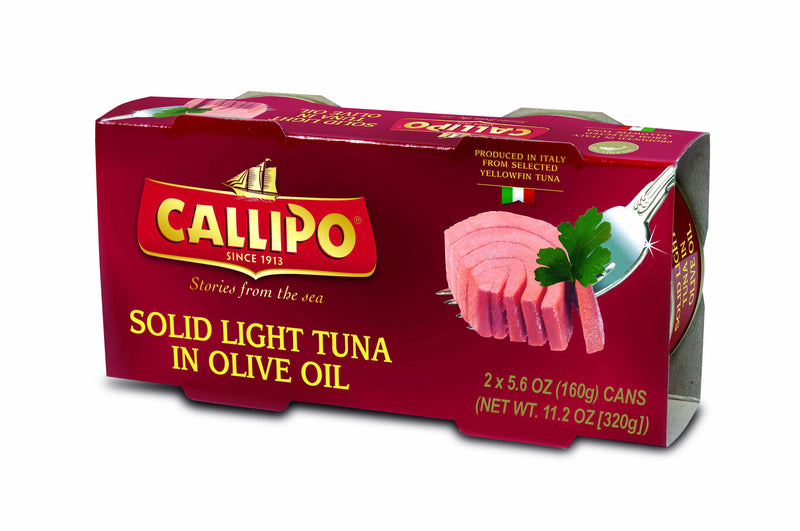 Callipo Solid White Tuna in Olive Oil Tin, 2 cans 5.6 oz