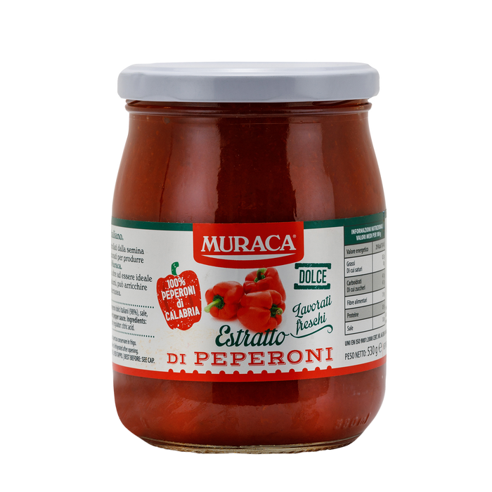 Muraca 100% Calabrian Sweet Chili Pepper Paste Sauce, 19 oz | 530g