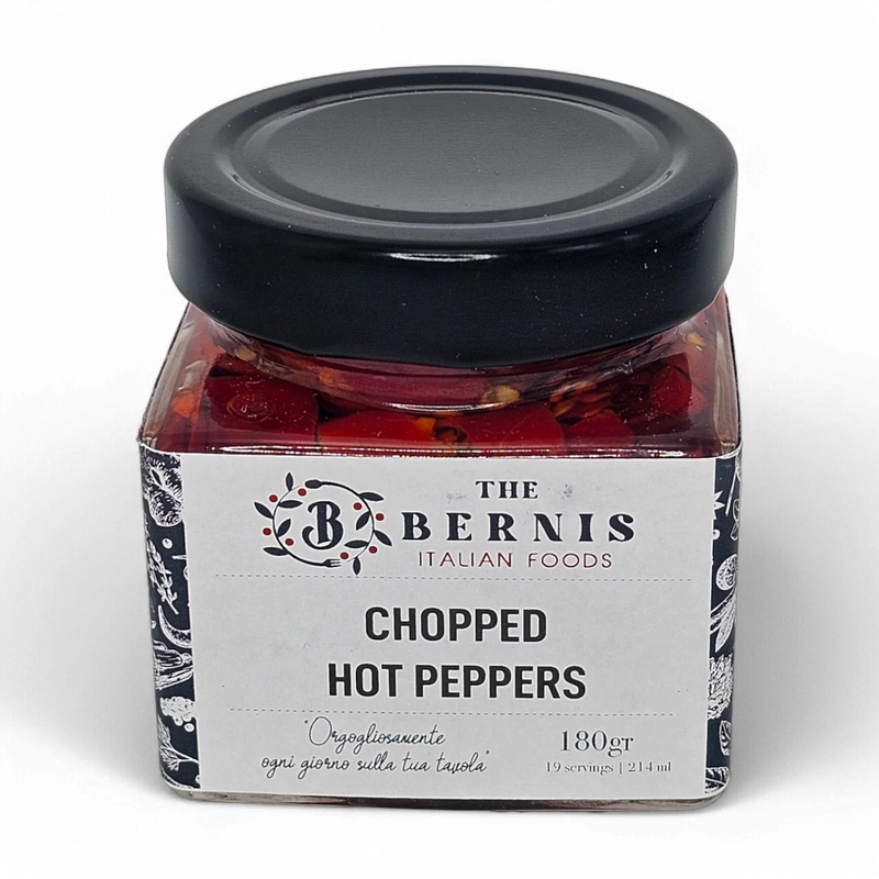 Bernis Chopped Hot Peppers, 180gr